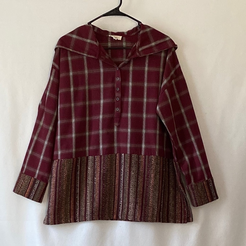 Oddy Size M Button Pullover Long Sleeve Hoodie